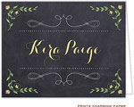 Note Cards/Stationery by Prints Charming - Yellow Personalized Chalkboard (Folded)