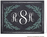 Note Cards/Stationery by Prints Charming - Chalkboard Flourish Monogram (Folded)