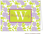 Note Cards/Stationery by Prints Charming - Beautiful Purple and Lime Floral (Folded)