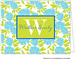 Note Cards/Stationery by Prints Charming - Beautiful Turquoise and Lime Floral (Folded)