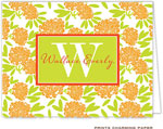 Note Cards/Stationery by Prints Charming - Beautiful Orange and Lime Floral (Folded)