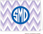 Note Cards/Stationery by Prints Charming - Purple Chevron Monogram (Folded)