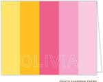 Note Cards/Stationery by Prints Charming - Pink Tonal Stripes (Folded)