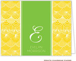 Note Cards/Stationery by Prints Charming - Yellow Vintage Lace (Folded)