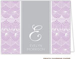 Note Cards/Stationery by Prints Charming - Purple Vintage Lace (Folded)