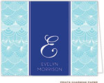 Note Cards/Stationery by Prints Charming - Blue Vintage Lace (Folded)