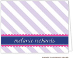 Note Cards/Stationery by Prints Charming - Sweet Purple Stripes (Folded)