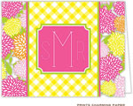 Note Cards/Stationery by Prints Charming - Sunshine Floral Gingham (Folded)