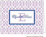 Note Cards/Stationery by Prints Charming - Lilac Lattice Pattern (Folded)
