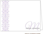 Note Cards/Stationery by Prints Charming - Lilac Classic Motif (Folded)