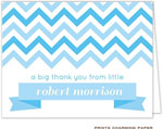 Note Cards/Stationery by Prints Charming - Blue Chevron Banner (Folded)
