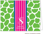 Note Cards/Stationery by Prints Charming - Green Giraffe (Folded)