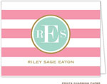 Note Cards/Stationery by Prints Charming - Classic Melon Stripes (Folded)