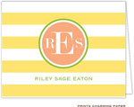 Note Cards/Stationery by Prints Charming - Classic Yellow Stripes (Folded)