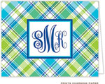 Note Cards/Stationery by Prints Charming - Spring Plaid Monogram (Folded)