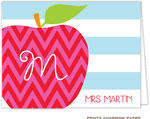 Prints Charming Note Cards/Stationery - Chevron Apple (Folded)