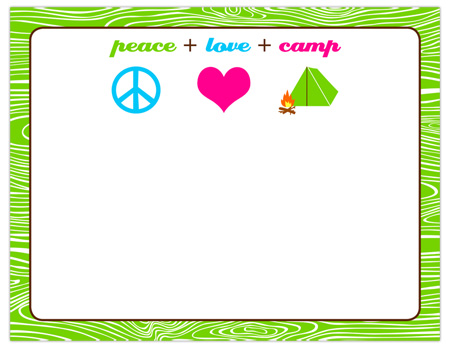 Prints Charming Camp Postcards - Peace+Love+Camp