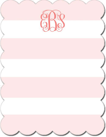 Stationery/Thank You Notes by PicMe Prints (Broad Stripes Blush)