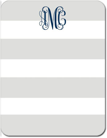 Stationery/Thank You Notes by PicMe Prints (Broad Stripes Grey)