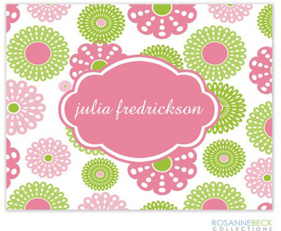 Rosanne Beck Stationery - Retro Flower - Pink