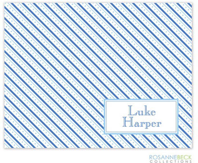 Rosanne Beck Stationery - Oxford Blue Stripe