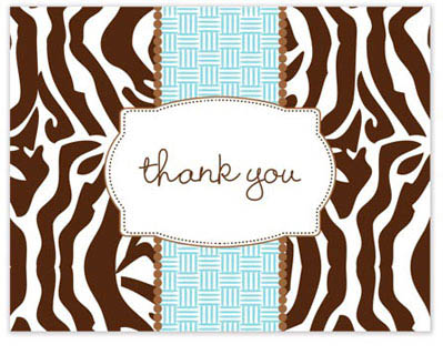 Rosanne Beck Stationery - Zebra - Blue Rosanne Beck Stationery - Zebra - Blue