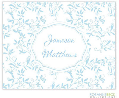 Rosanne Beck Stationery - Spring Floral - Blue