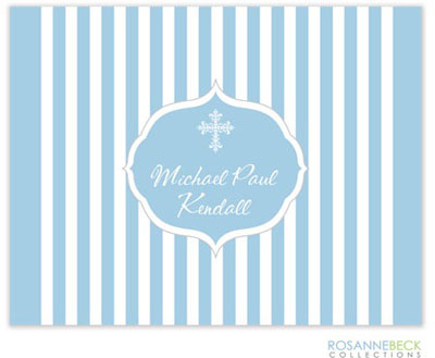 Rosanne Beck Stationery - Striped Cross - Blue Rosanne Beck Stationery - Striped Cross - Blue
