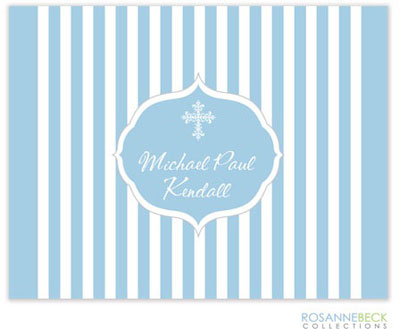 Rosanne Beck Stationery - Striped Cross - Blue