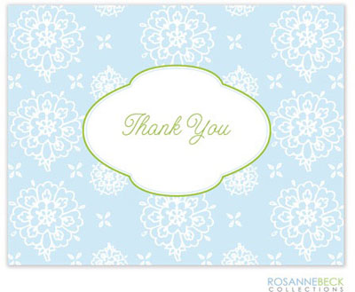 Rosanne Beck Stationery - Cute Floral - Blue