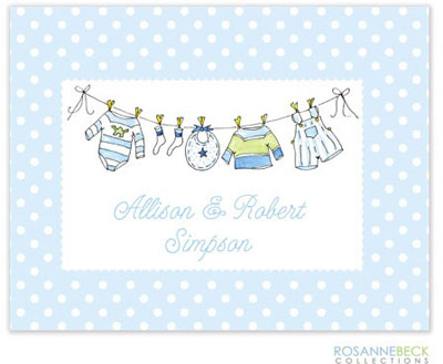 Rosanne Beck Stationery - Little Clothes - Blue