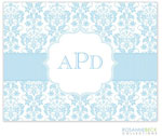 Rosanne Beck Stationery - Floral Damask - Blue