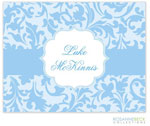 Rosanne Beck Stationery - Floral Border - Blue