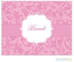 Rosanne Beck Stationery - Floral Border - Pink
