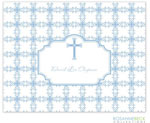 Rosanne Beck Stationery - Tile Cross - Blue