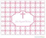 Rosanne Beck Stationery - Tile Cross - Pink