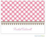 Rosanne Beck Stationery - Gingham - Pink