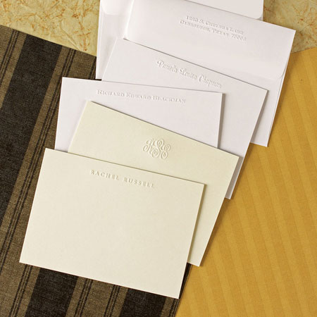 Stationery/Thank You Notes by Rytex - Traditional Embossed Cards