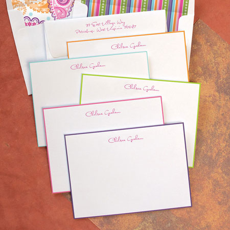 Stationery/Thank You Notes by Rytex - Hand Bordered Cards Assortment (Colorful)
