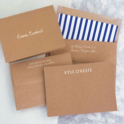 Stationery/Thank You Notes by Rytex - Kraft Folded Notes or Correspondence Cards