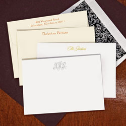 Stationery/Thank You Notes by Rytex - Classic Foil Correspondence Cards