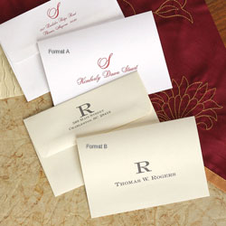 Stationery/Thank You Notes by Rytex - Bordeaux Initial Foldnotes