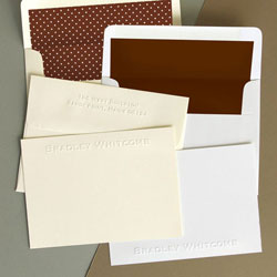 Stationery/Thank You Notes by Rytex - Whitcomb Blind Embossed Cards