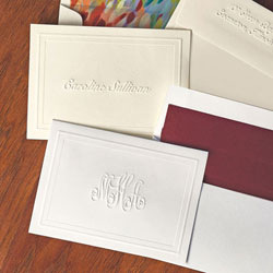 Stationery/Thank You Notes by Rytex - Blind Embossed Panel Informal Foldnotes