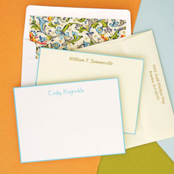Stationery/Thank You Notes by Rytex - Hand Bordered Cards (Aqua)