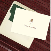 Stationery/Thank You Notes by Rytex - Palm Tree Folded Notes