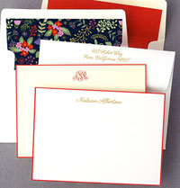 Stationery/Thank You Notes by Rytex - Hand Bordered Cards (Red)