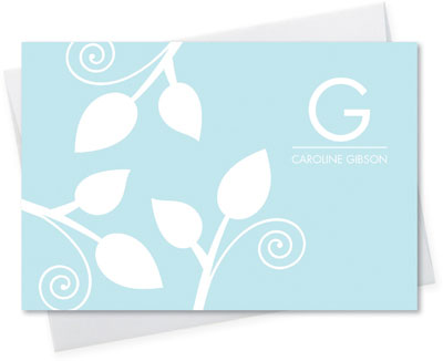 Spark & Spark Stationery (Poised Leaves - Blue)