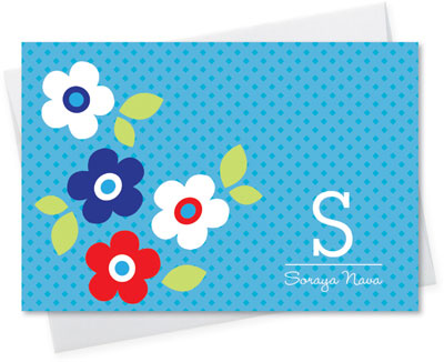 Spark & Spark Stationery (Lite Blue Charming Flowers)