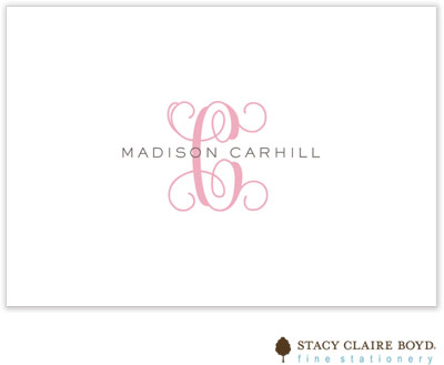 Stationery/Thank You Notes by Stacy Claire Boyd - Clean & Simple - Pink (Folded) Stationery/Thank You Notes by Stacy Claire Boyd - Clean & Simple - Pink (Folded)